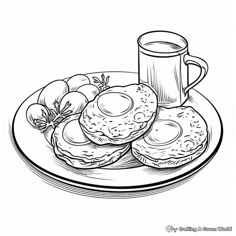 Fried Egg Coloring Pages Free And Printable