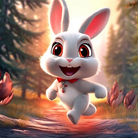 Premium Ai Image Cute Rabbit Cartoon
