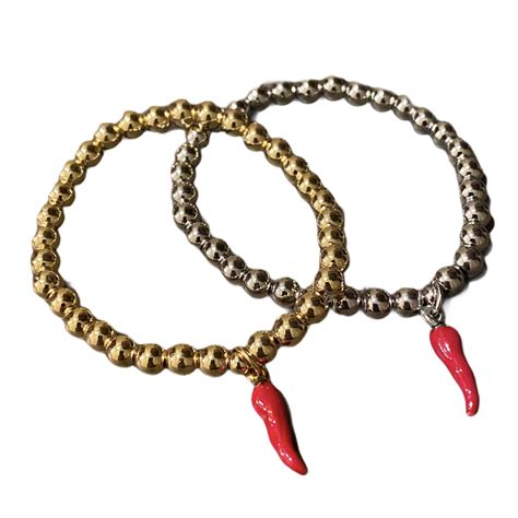 Red Italian Horn Cornicello Beaded Bracelet – Royalty Boutique