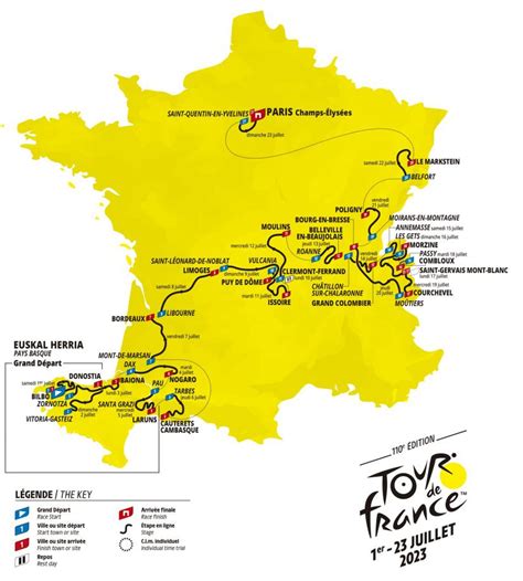 Tour De France 2023 Decouvrez Le Parcours Complet Etape Par Etape Eroppa