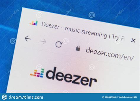 Deezer Web Site Selective Focus Editorial Stock Photo Image Of