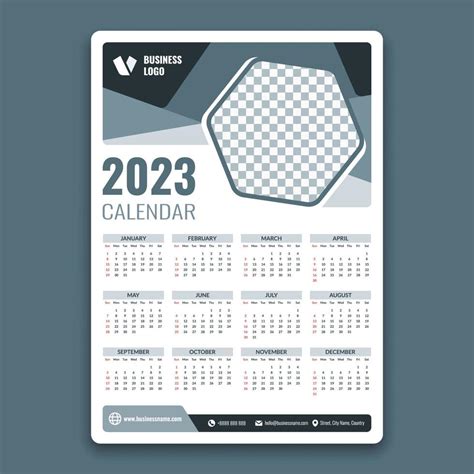 Formal Business 2023 Calendar Template 14567327 Vector Art at Vecteezy