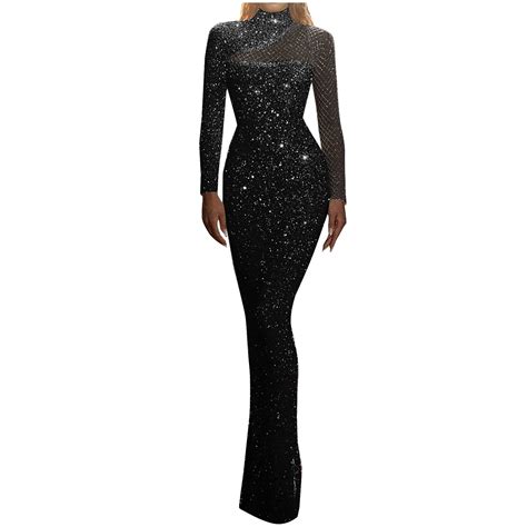 Hvyesh Sparkly Dresses For Women Sexy Sequin Dress Sparkly Glitter Formal Evening Party Bodycon