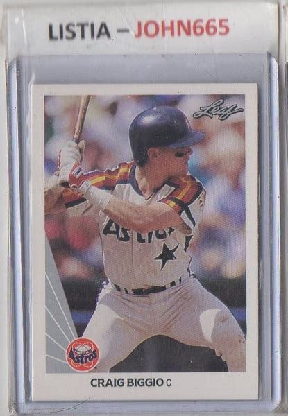 CRAIG BIGGIO 1990 LEAF 37 MINT HOUSTON ASTROS FREE S H Craig