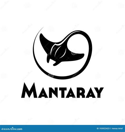 Manta Ray Logo Diving Club Emblem Ocean Or Sea Logo Swimming Club