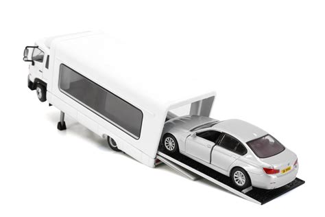 Tiny City Die Cast Model Car Hino500 Covered Vehicle Transporter White Tiny 微影