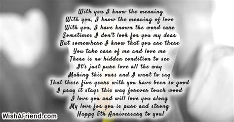 5th Anniversary Poems