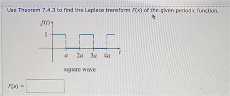 Solved Use Theorem 7 4 3 To Find The Laplace Transform F S Chegg