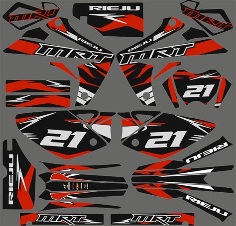 Kit déco Rieju 50 MRT Factory Racing Rouge Boutique Kit Déco Moto