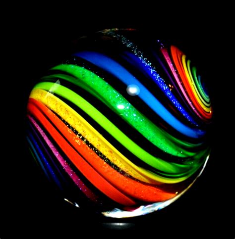 Eddie Seese Glass Marble1559 Rainbow Dichroic Bands Violetmagentatealred Ebay