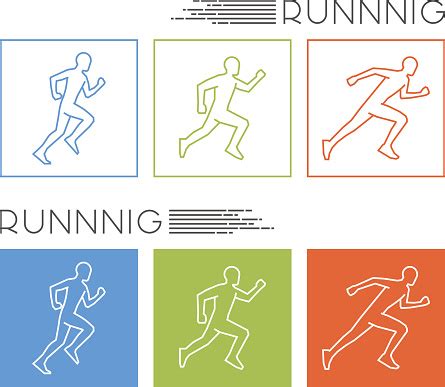 Vector Running And Marathon Symbol Stock Illustration - Download Image ...