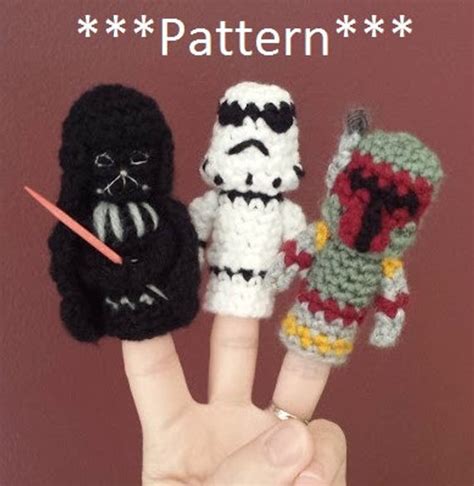 Star Wars Crochet Finger Puppet Patterns Darth Vader Stormtrooper