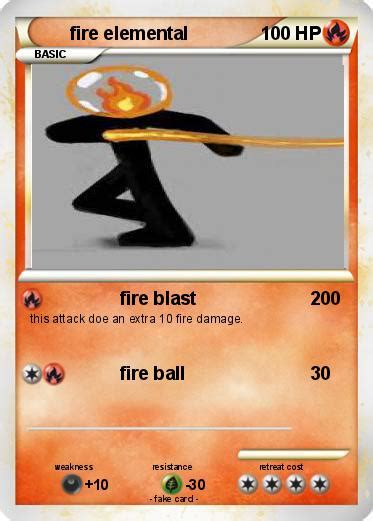 Pokémon Fire Elemental 10 10 Fire Blast My Pokemon Card