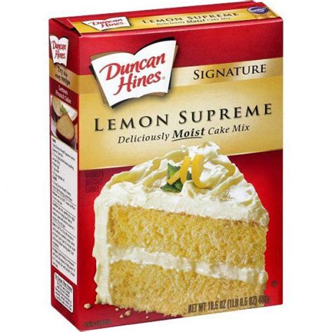 Duncan Hines Signature Lemon Supreme Deliciously Moist Cake Mix 468g 12 Packs Case Buy