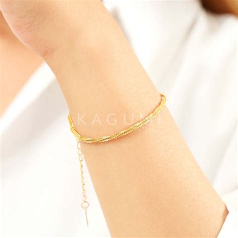 Jual Kagumi Everlast Simple Gold Bracelet Anti Karat Indonesia