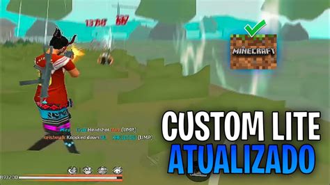 NOVA ATUALIZAÇÃO CUSTOM LITE FREE FIRE 3 MB GRÁFICO DE MINECRAFT