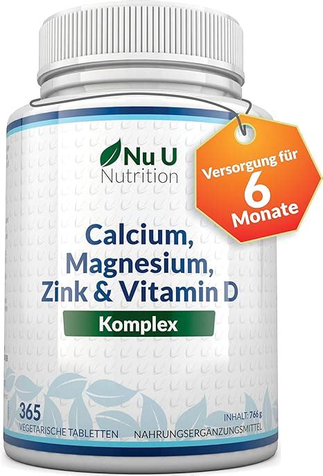 Calcium Magnesium Zink Vitamin D Vegetarische Tabletten F R