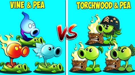 Pea Torchwood Vs Pea Pea Vine Who Will Win Pvz Team Plant Vs