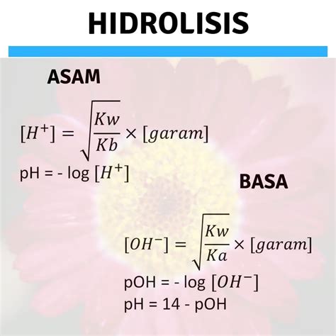 Rumus Hidrolisis Ruang Baca