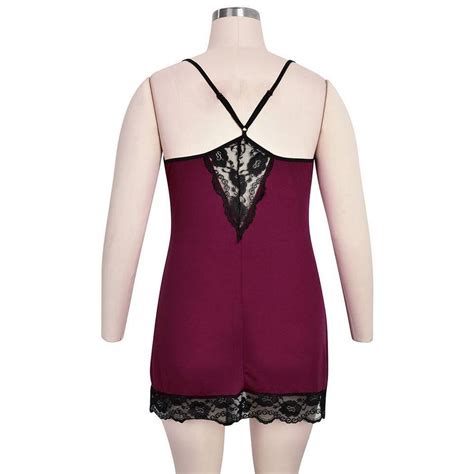 Plus Size Women Sexy Lace Lingerie Nightdress Babydoll Nightwear