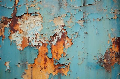 Premium Photo Rusted Metal Surface With Paint Chipping