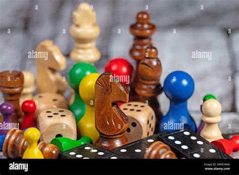 Various Game Figures For Board Games Stock Photo Alamy