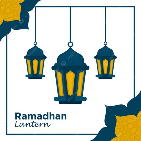 Linterna De Ramadán Azul Amarillo Islámico Png Adorno Png Islámico