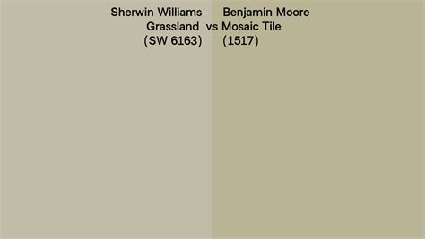 Sherwin Williams Grassland Sw 6163 Vs Benjamin Moore Mosaic Tile