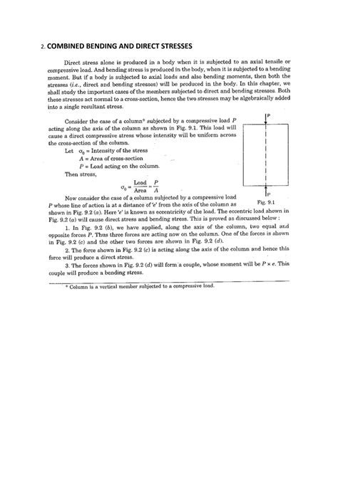 SOLUTION Combined Direct And Bending Stresses Studypool