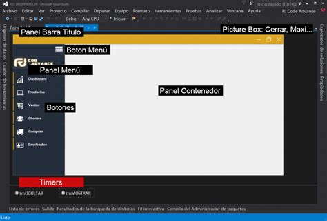 Formulario Modernista Sliding Menú Con Vbnet Y Windows Form