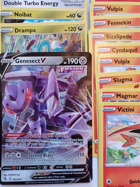 Pok Mon Tcg Genesect V Fusion Strike Holo Ultra Rare Card