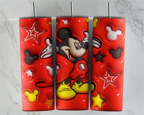 D Inflated Mickey Mouse Tumbler Design Oz Skinny Tumbler Design