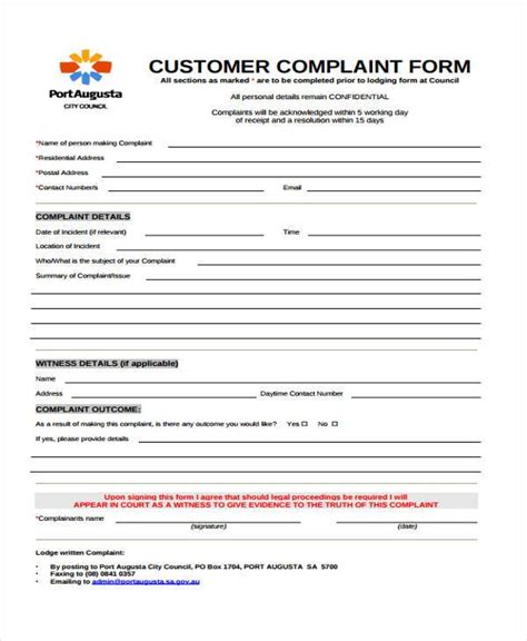 Complaints Procedure Template Free Printable Templates