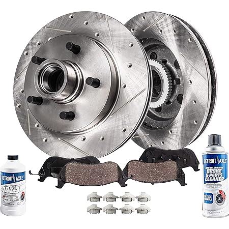 Amazon Detroit Axle Wd Front Drilled Slotted Rotors Ceramic