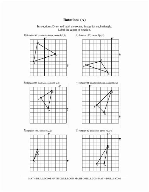 Rotations About A Point Worksheet Pdf