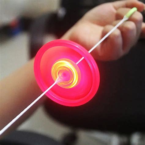 Piscando Pl Stico Yoyo Ball Toy Para Crian As Luz LED Colorida Disco