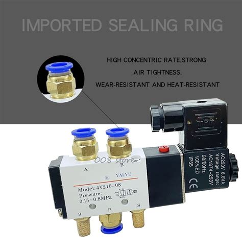 Free Shipping 1 4 Quot 2 Position 5 Port AirTAC Air Solenoid Valves