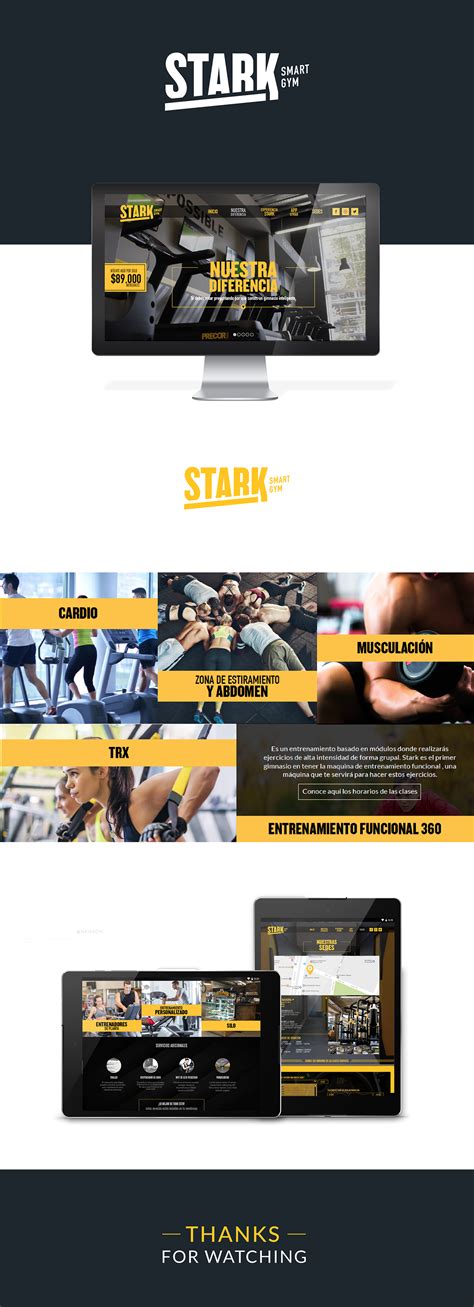 Web Stark Smart Gym On Behance