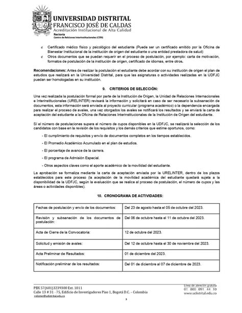 Convocatoria De Movilidad Estudiantil Oficina De Relaciones