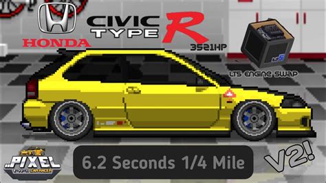 Honda Civic Type R Ek9 Build Drag Tune V2 Pixel Car Racer Youtube