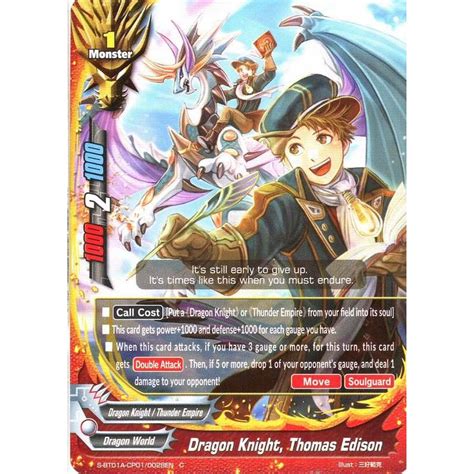 S Bt A Cp En Foil C Dragon Knight Thomas Edison Buddyfight