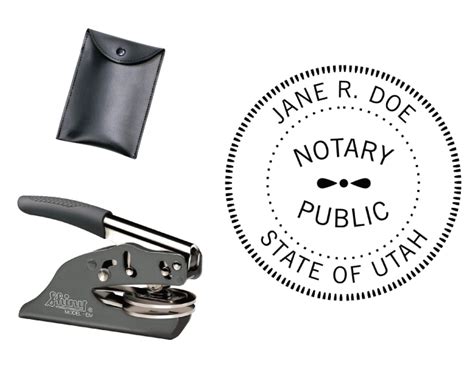 Utah Notary Embossing Seal Rubber Stamp Warehouse