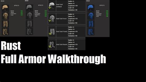 Rust Full Armor Walkthrough Youtube