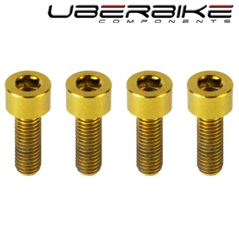 Uberbike M5x15 Avid Titanium Brake Lever Bolt Upgrade Kit Gold