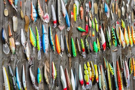 Used Fishing Lures Stock Photo - Image: 50833500