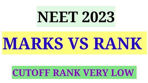 Marks Vs Rank Neet 2023 Neet 2023 Marks Vs Rank Neet 2023 Latest