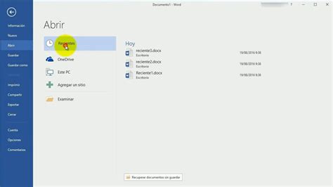 Recuperar Un Documento Word No Guardado Youtube
