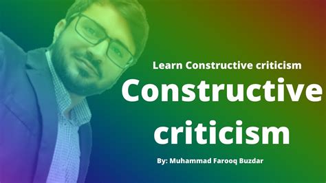 Learn Constructive Criticism Youtube