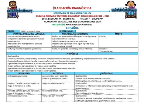 Planeaciones De Primer Grado De Primaria Reverasite Porn