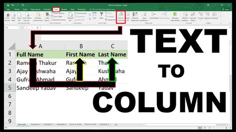 How To Use Text To Column In Excel Split Text Into Column Conver No